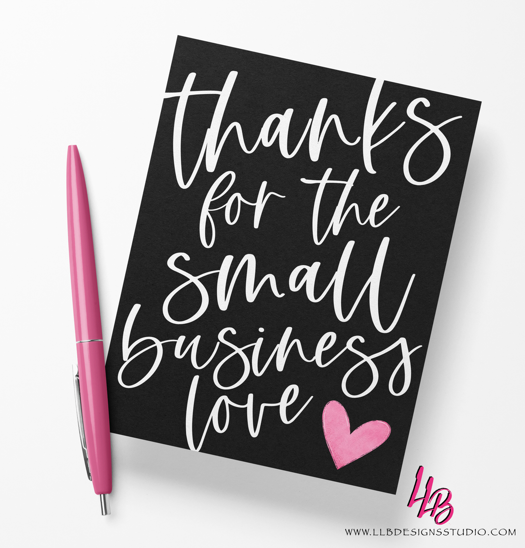 Packaging Insert  | Small Business Love | Card Number: TY82 | Ready To Ship