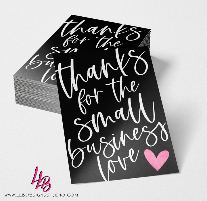 Packaging Insert  | Small Business Love | Card Number: TY82 | Ready To Ship