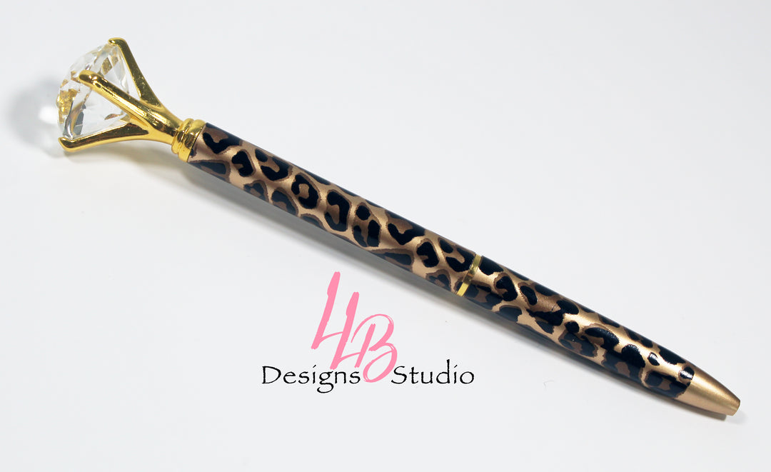 Stationary Pen | Cheetah Diamond Pen | Black Ink | SKU # PEN03