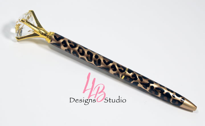Stationary Pen | Cheetah Diamond Pen | Black Ink | SKU # PEN03