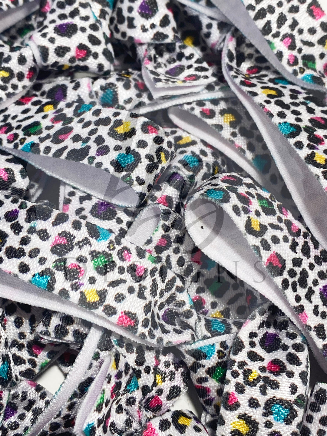 Colorful Leopard Print Hair Ties