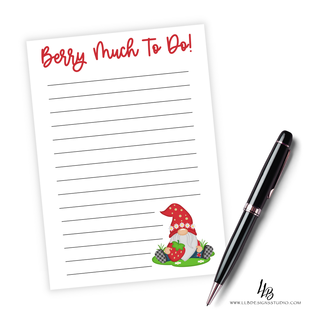 Notepads | Berry Much To Do |  Size: 5x7 | 50 Pages