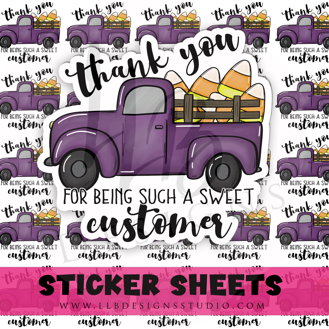 Sweet Customers |  Packaging Stickers | Business Branding | Small Shop Stickers | Sticker #: S0502 | Ready To Ship