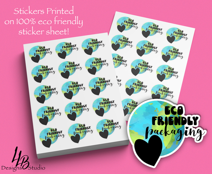 Eco Friendly Stickers - Eco Friendly Packaging Sticker Sheet |  Packaging Stickers | Business Branding | Small Shop Stickers | Sticker #: S0411 | Ready To Ship