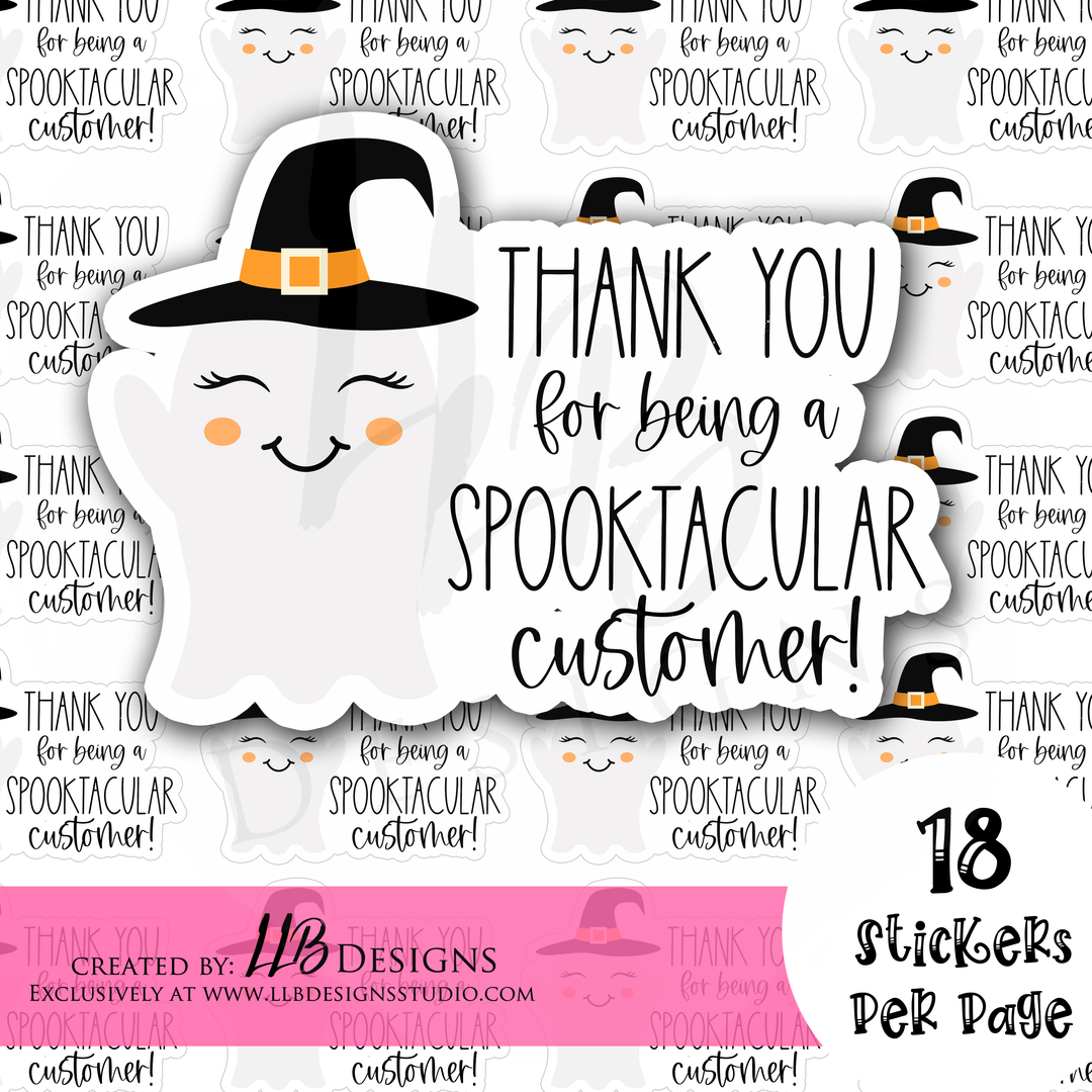 Ghost Thank You  |  Packaging Stickers | Business Branding | Small Shop Stickers | Sticker #: S0228| Ready To Ship