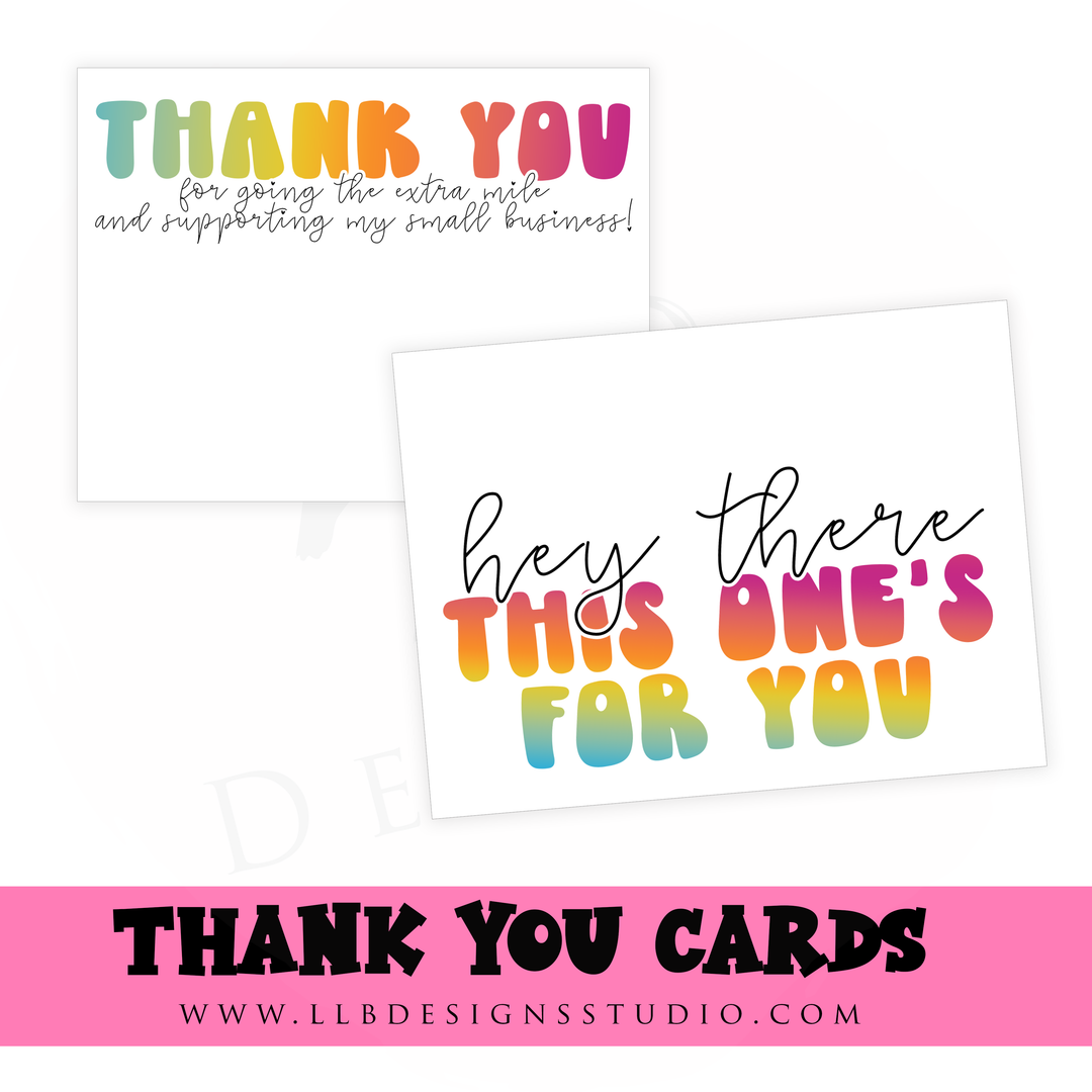 Packaging Insert  | Hey There! This One's For You | Colorful Design  | Card Number: TY35 | Ready To Ship