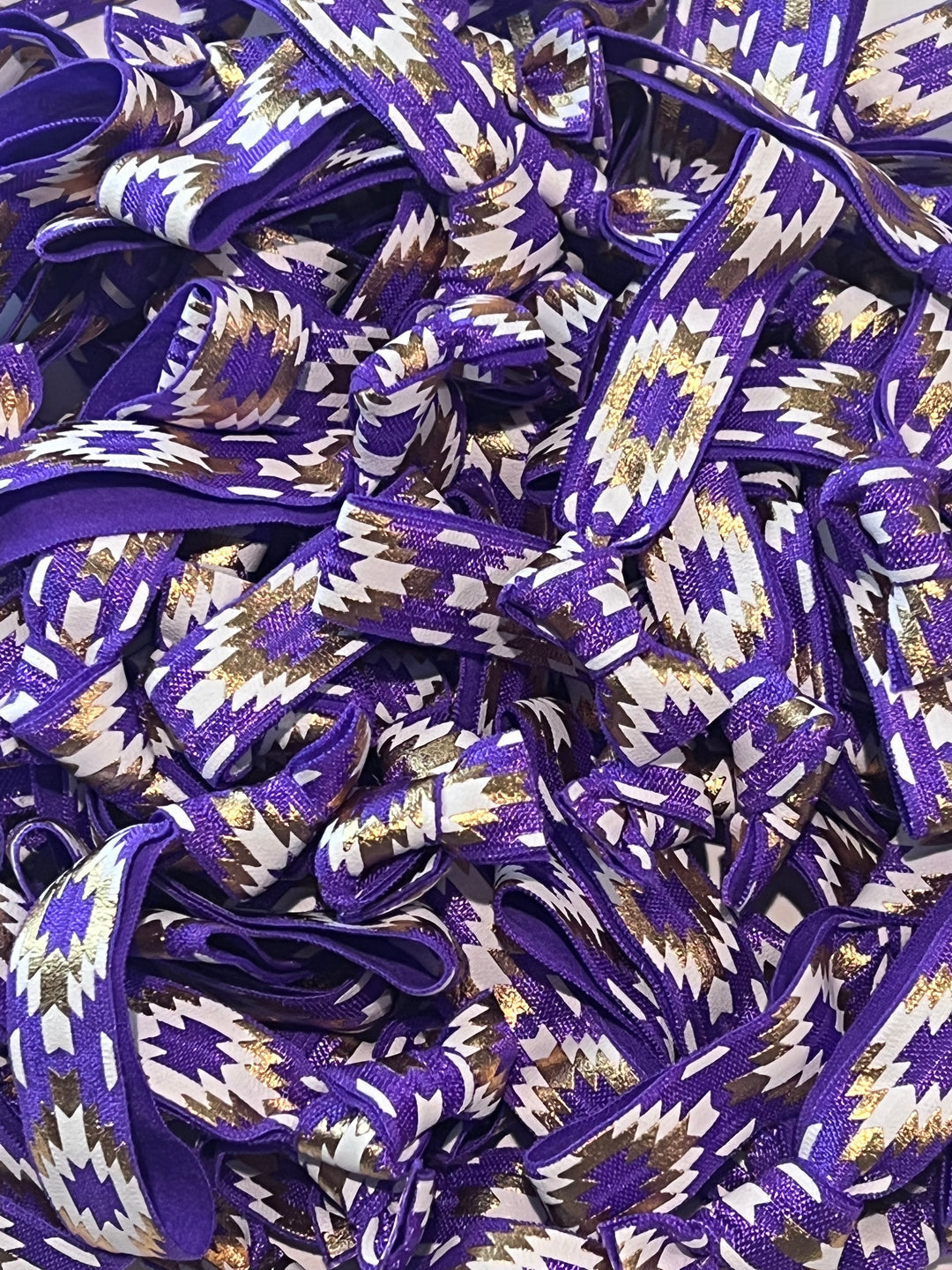 Dark Purple Aztecs Hair Ties
