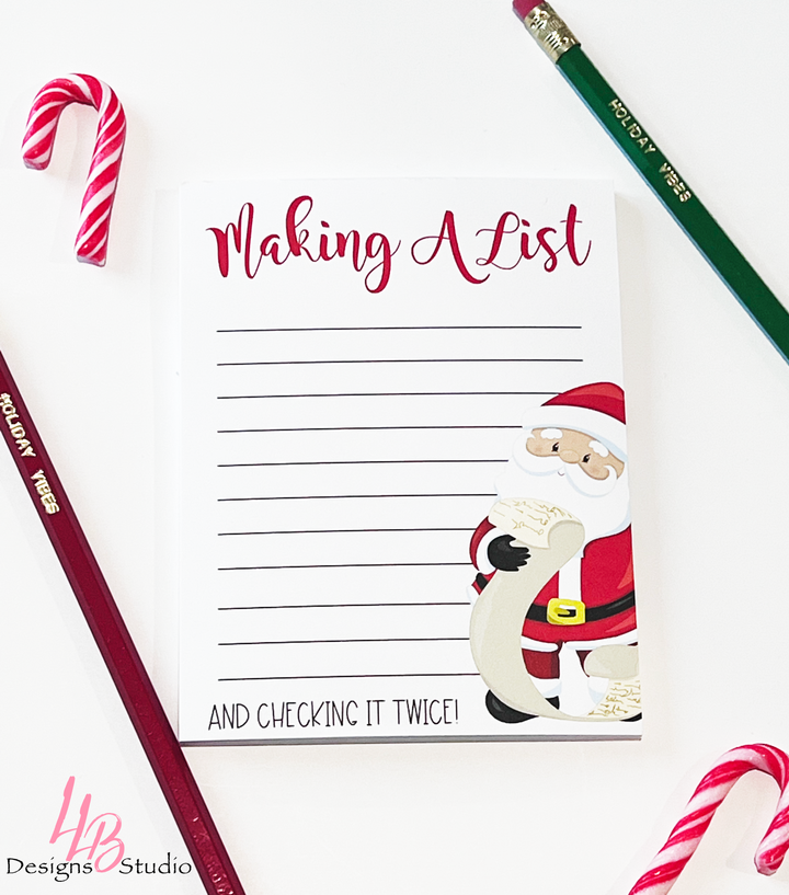 Notepads | Making A List And Checking It Twice - Size: 4.25 x 5.5 - 50 Pages | SKU #NP0009