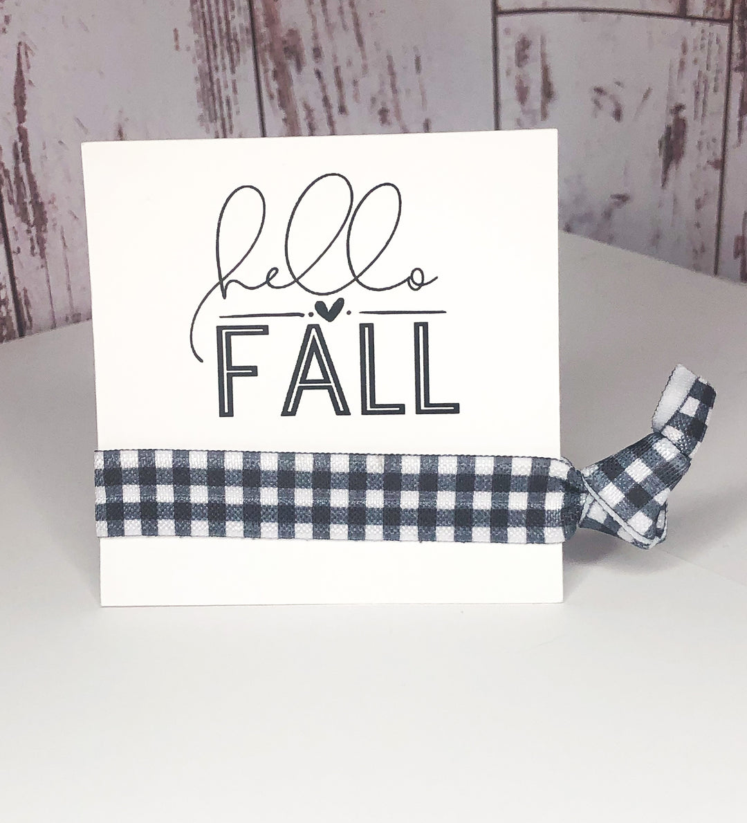 HAIR TIE CARDS ONLY!  | Hello Fall -  Hair Tie Card | 10 or 25 Cards | SKU: HTC01