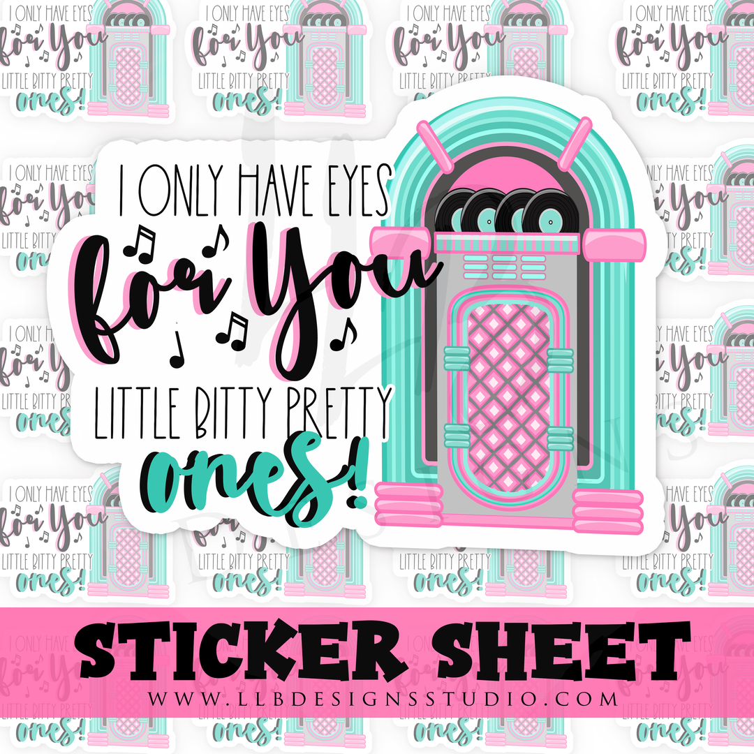 I Only Have Eyes For You |  Packaging Stickers | Business Branding | Small Shop Stickers | Sticker #: S0326 | Ready To Ship