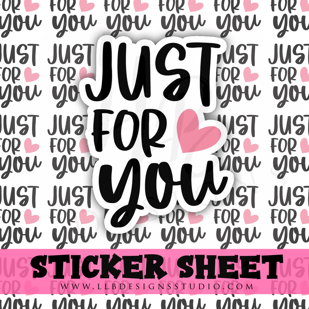 Just For You |  Packaging Stickers | Business Branding | Small Shop Stickers | Sticker #: S0307 | Ready To Ship