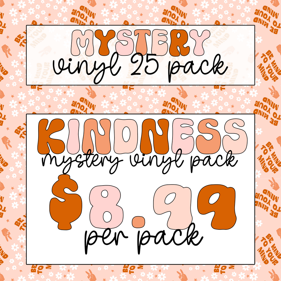 Kindness Mystery Bundle, Package Fillers, Business Branding, Small Shop Vinyl, Tumbler Decal, Laptop Sticker, Window Sticker, Kindness Decal