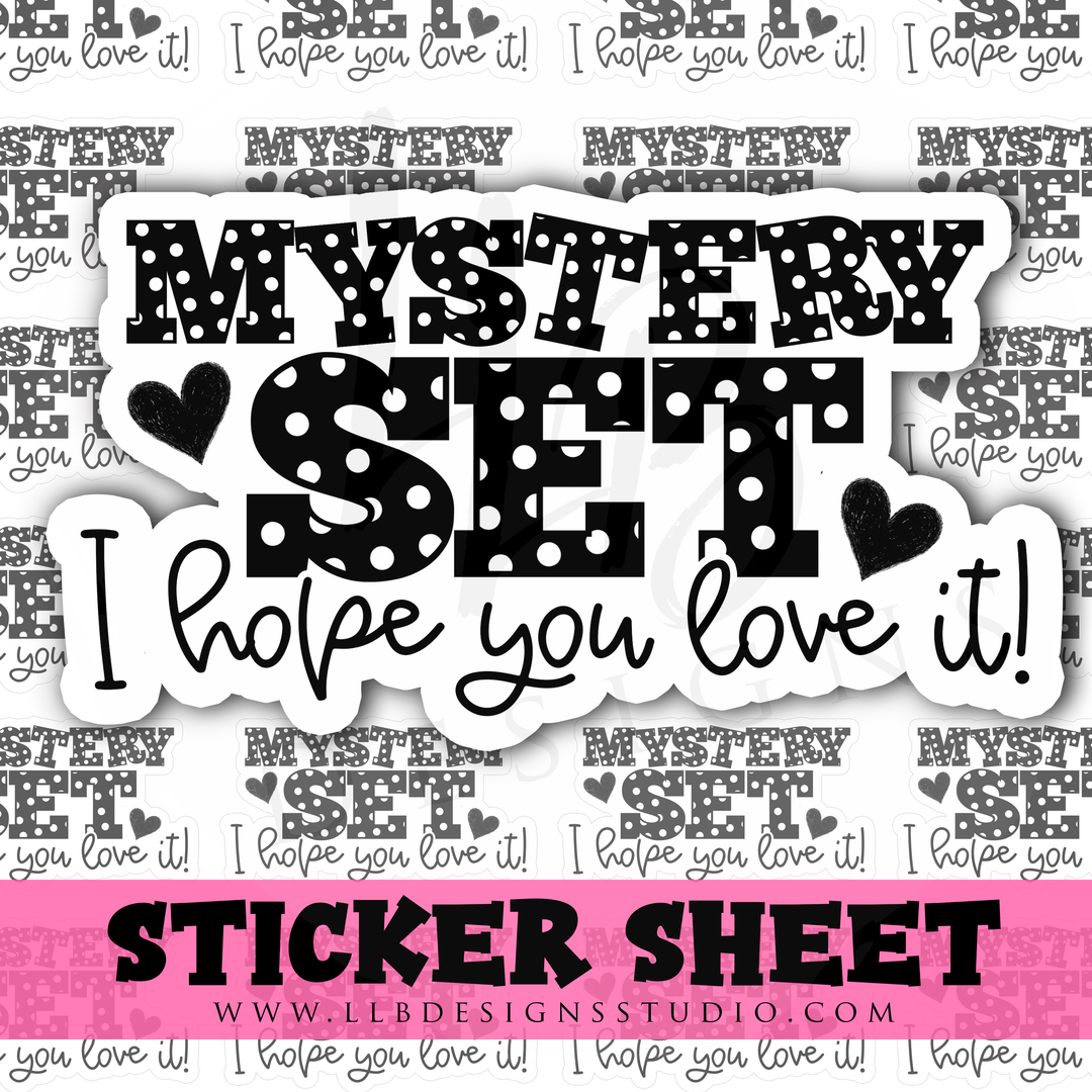 BW Mystery Set |  Packaging Stickers | Business Branding | Small Shop Stickers | Sticker #: S0353 | Ready To Ship
