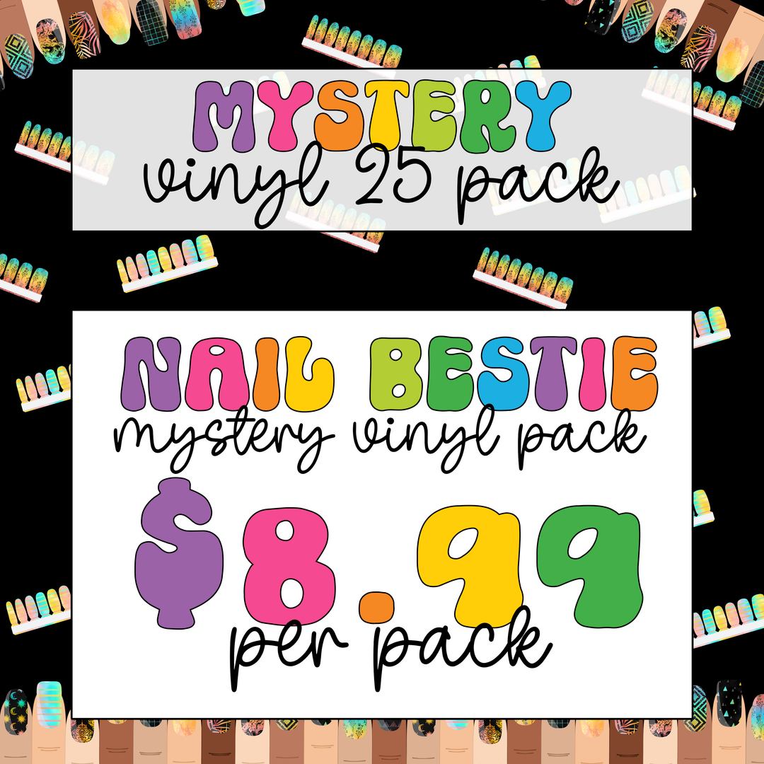 Nail Bestie Mystery Bundle, Package Fillers, Business Branding, Small Shop Vinyl, Tumbler Decal, Laptop Sticker, Window Sticker, Nail Decal