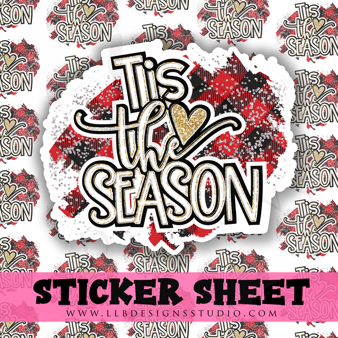 Plaid Tis The Season |  Packaging Stickers | Business Branding | Small Shop Stickers | Sticker #: S0273 | Ready To Ship