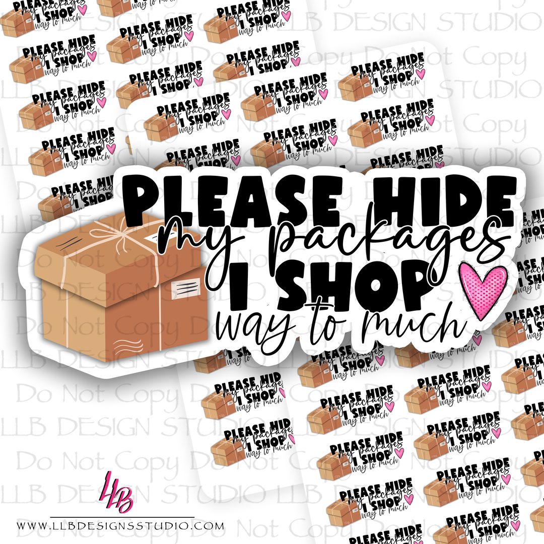Please Hide Package, Packaging Stickers, Business Branding, Small Shop Stickers , Sticker #: S0571, Ready To Ship