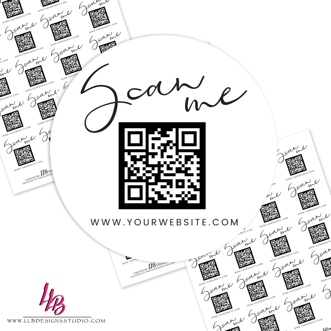 Foil - QR Code Round Sticker - MADE TO ORDER - 7-10 Business Day Turn Around Time