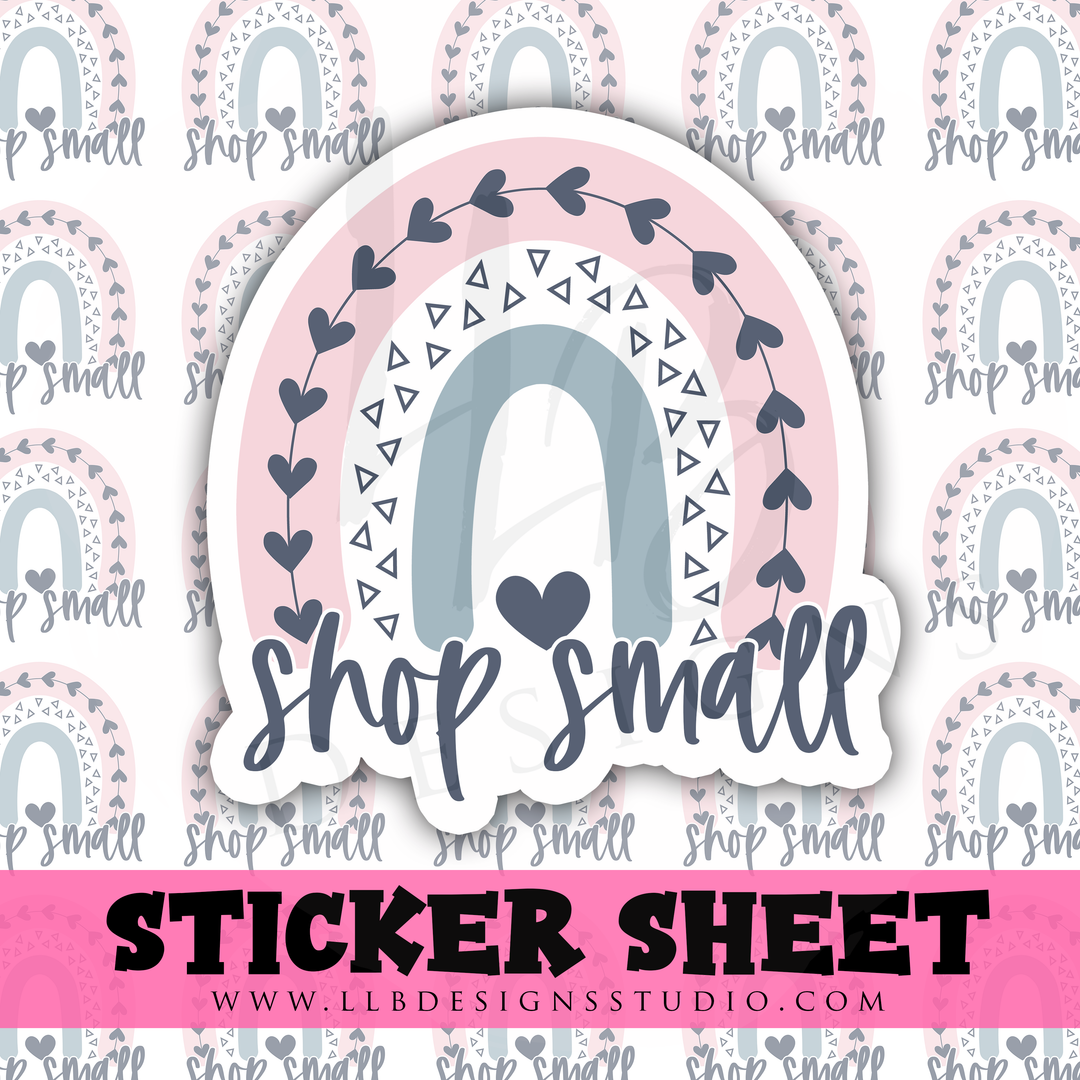 Shop Small Rainbow |  Packaging Stickers | Business Branding | Small Shop Stickers | Sticker #: S0314 | Ready To Ship