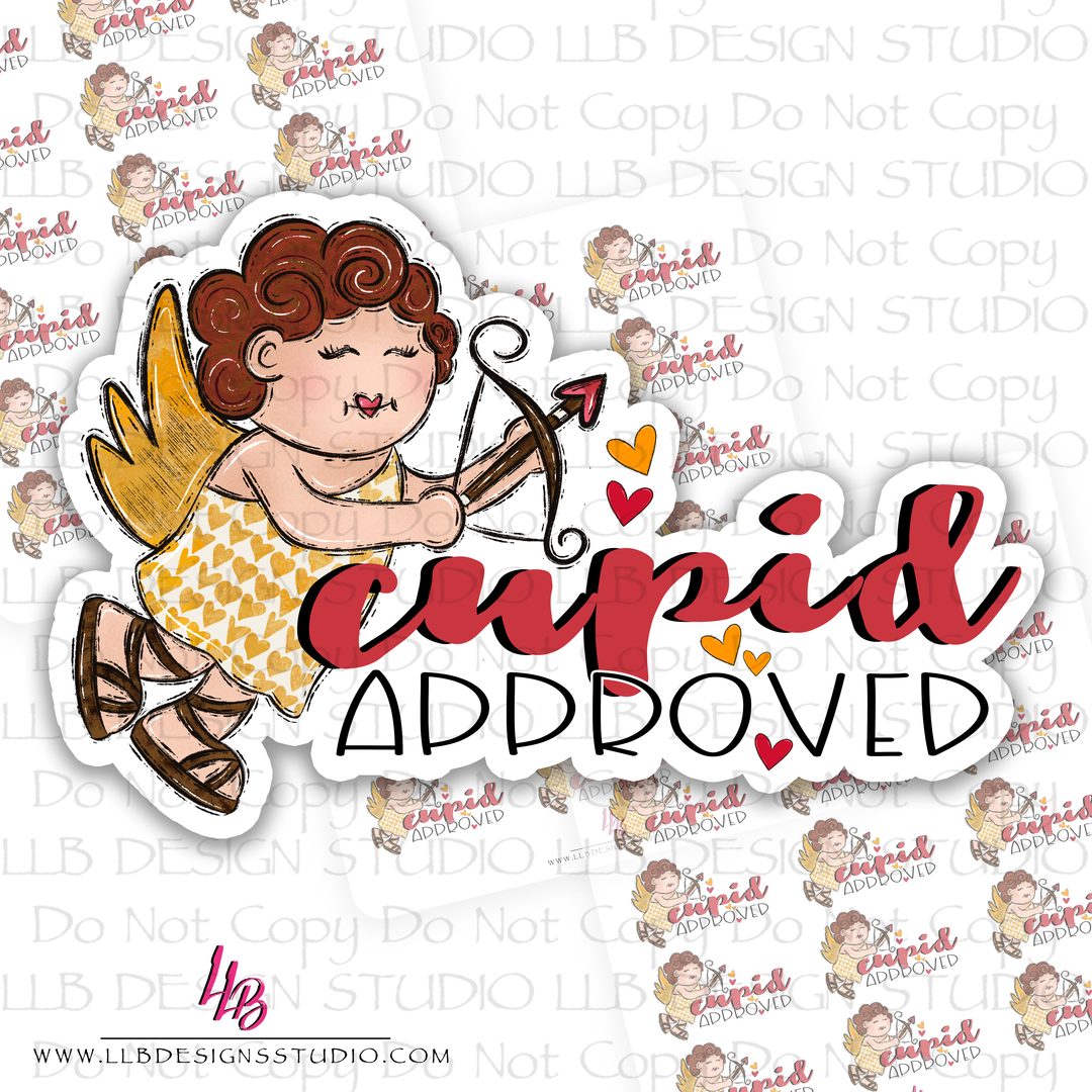 Cupid Approved | Packaging Stickers | Business Branding | Small Shop Stickers | Sticker #: S0536 | Ready To Ship