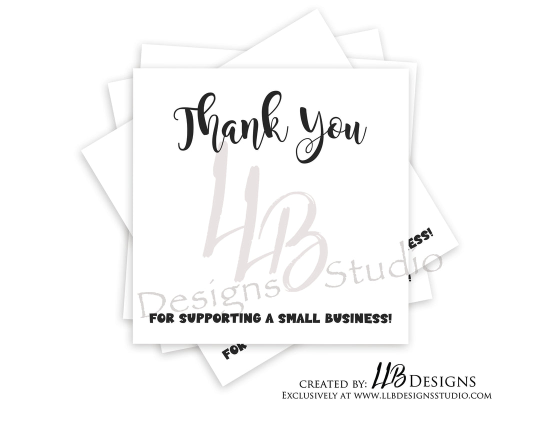 HAIR TIE CARDS ONLY!  | Thank You For Supporting A Small Business Hair Tie Card | 10 or 25  Cards |