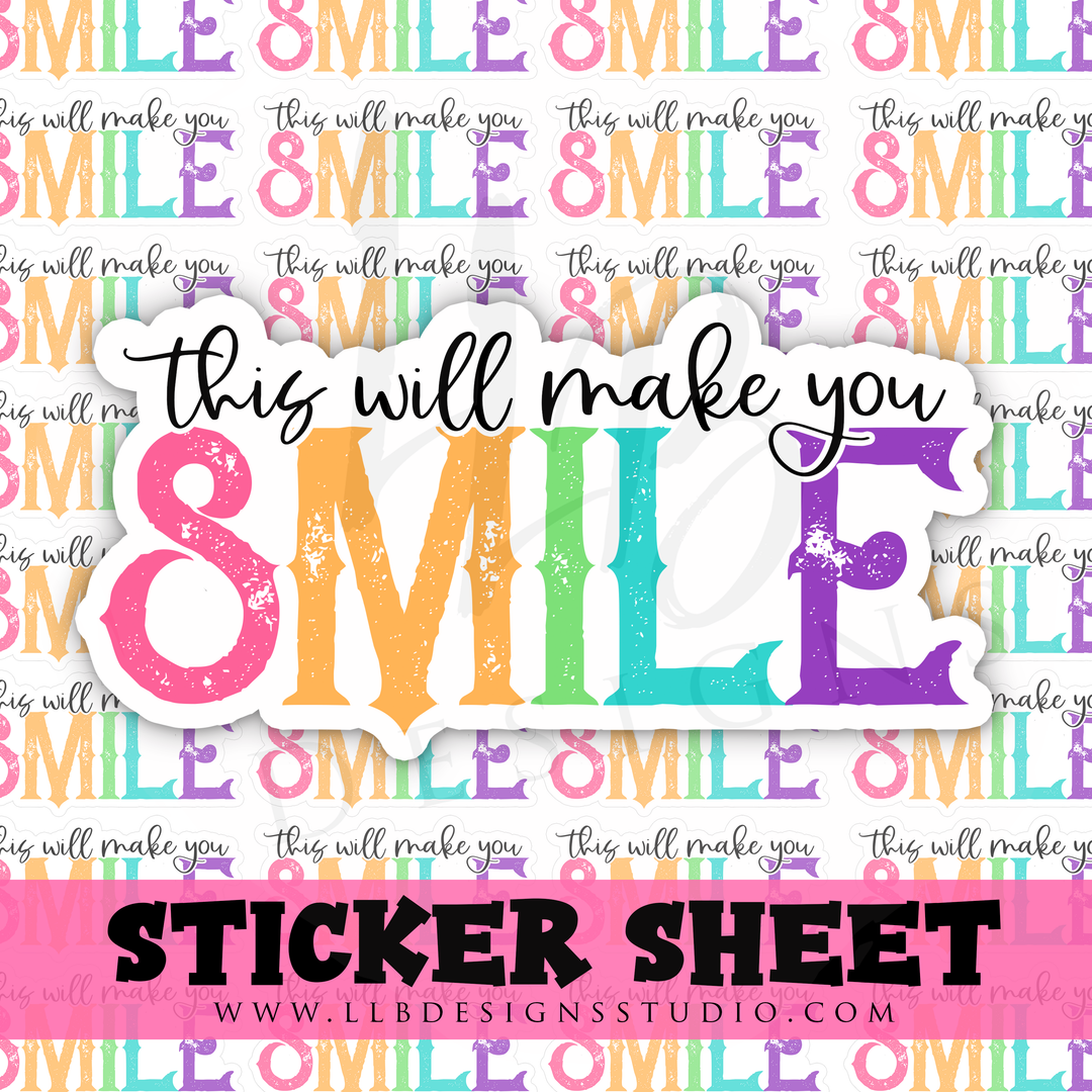 Colorful Letters This Will Make You Smile |  Packaging Stickers | Business Branding | Small Shop Stickers | Sticker #: S0366 | Ready To Ship