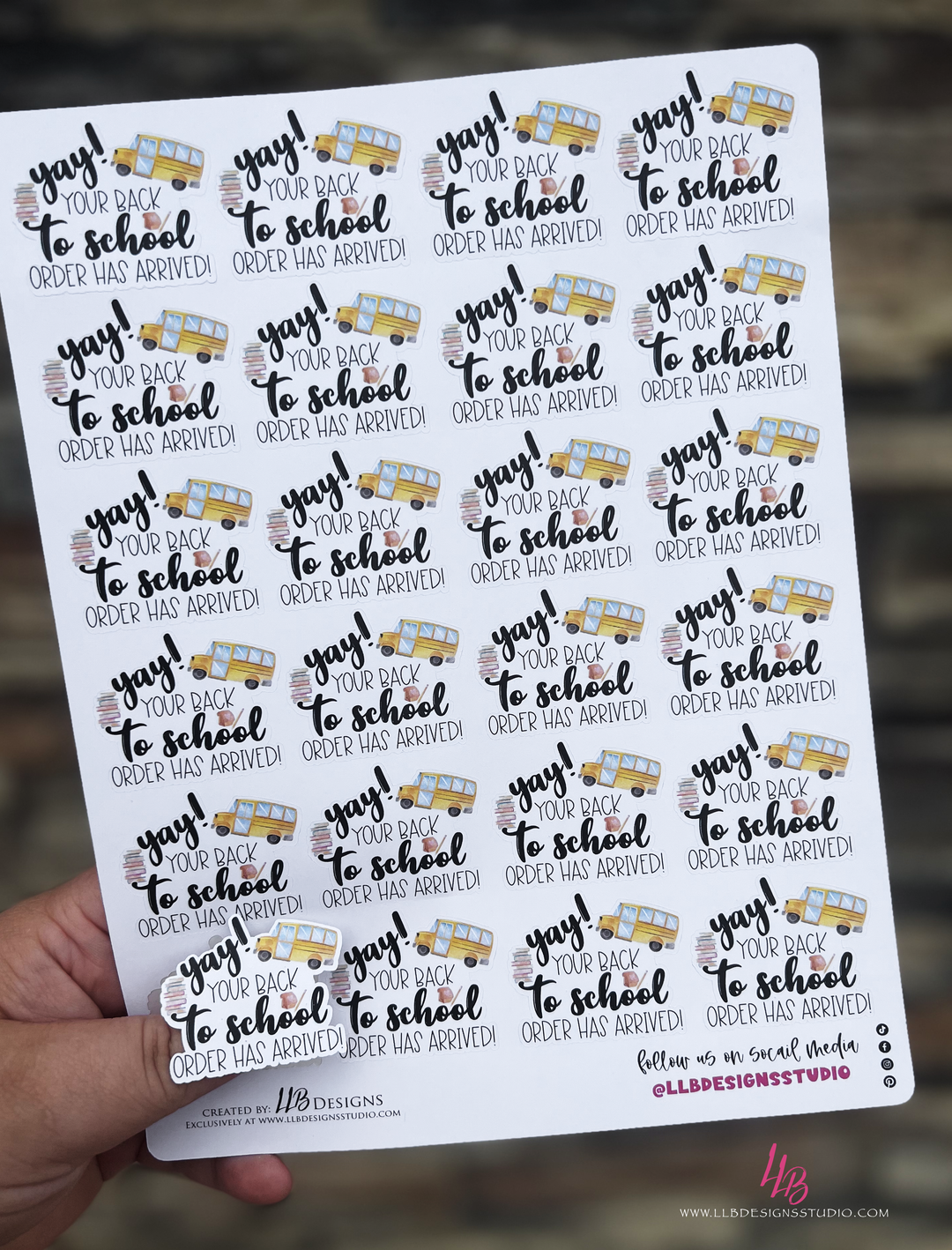 Yay! Your Back To School Order Has Arrived - Back To School Edition |  Packaging Stickers | Business Branding | Small Shop Stickers | Sticker #: S0436 | Ready To Ship
