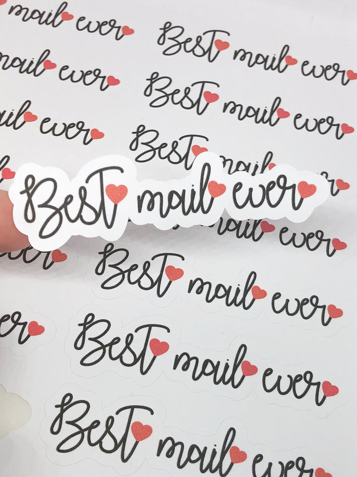 Best Mail Ever Stickers ||  Packaging Stickers | Business Branding | Small Shop Stickers | Sticker #: S0074 | Ready To Ship