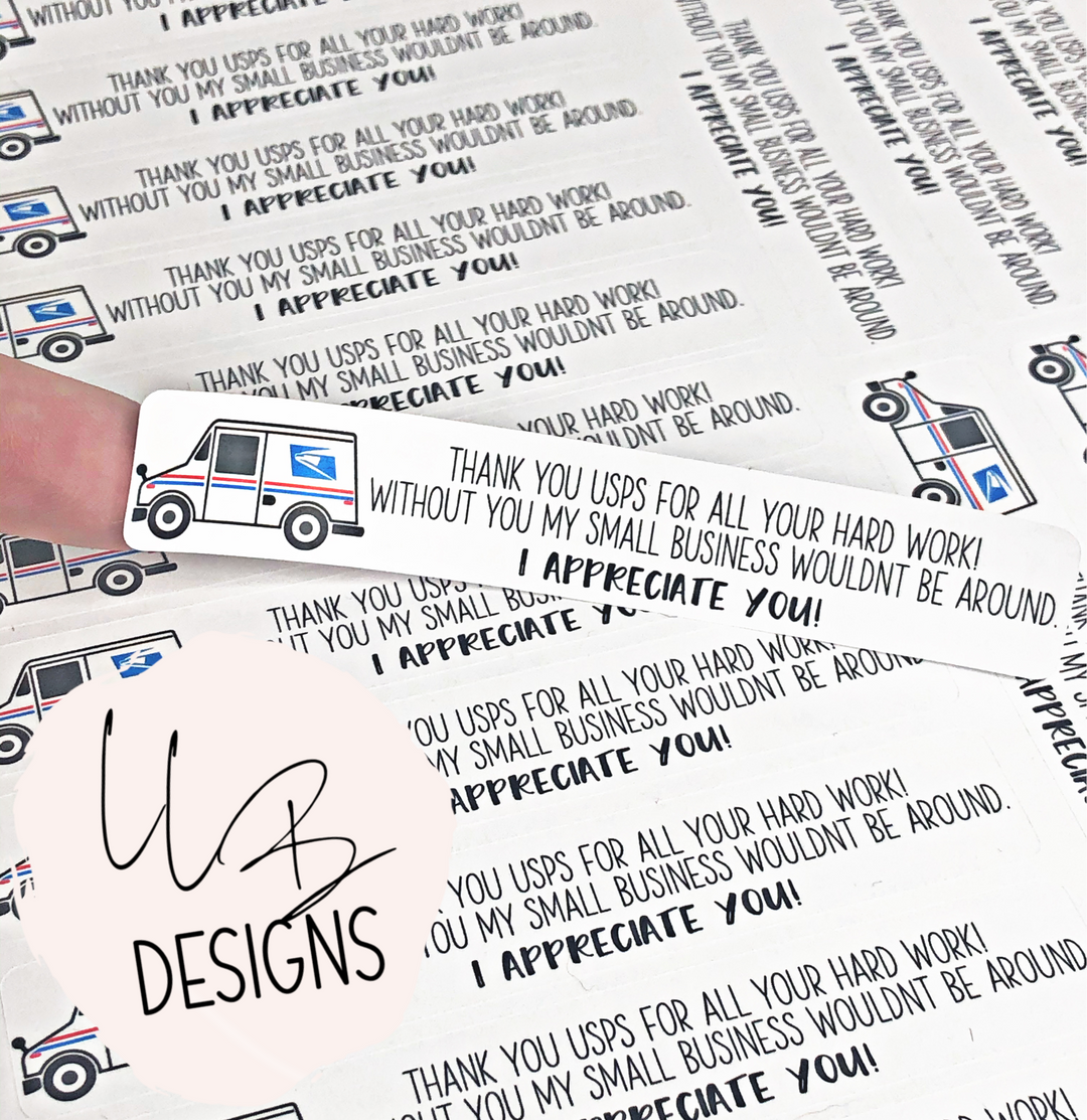 Thank You USPS |  Packaging Stickers | Business Branding | Small Shop Stickers | Sticker #: S0031 | Ready To Ship