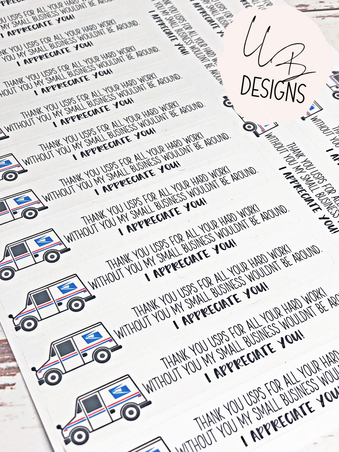 Thank You USPS |  Packaging Stickers | Business Branding | Small Shop Stickers | Sticker #: S0031 | Ready To Ship